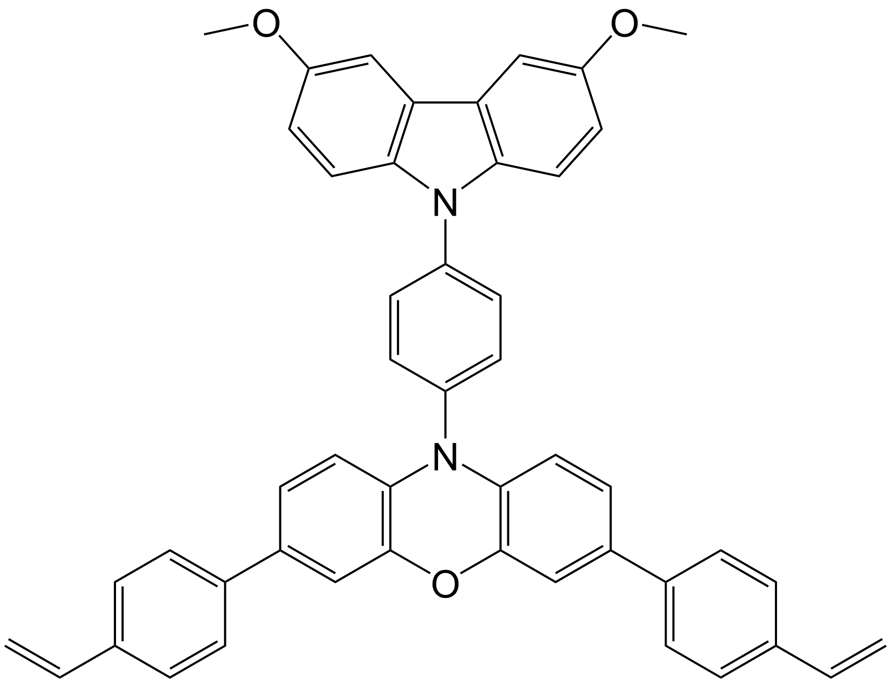 10H-Phenoxazine, 10-[4-(3,6-dimethoxy9H-carbazol-9-yl)phenyl]-3,7-bis(4-ethenylphenyl)-/2834093-04-6